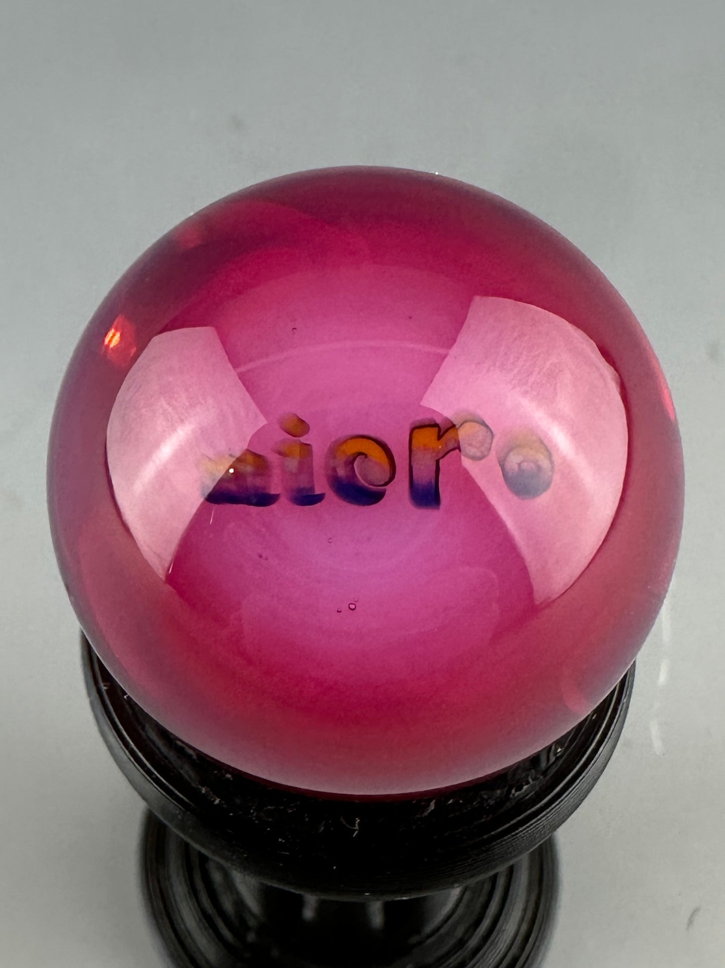Pink M riding Yosh marble