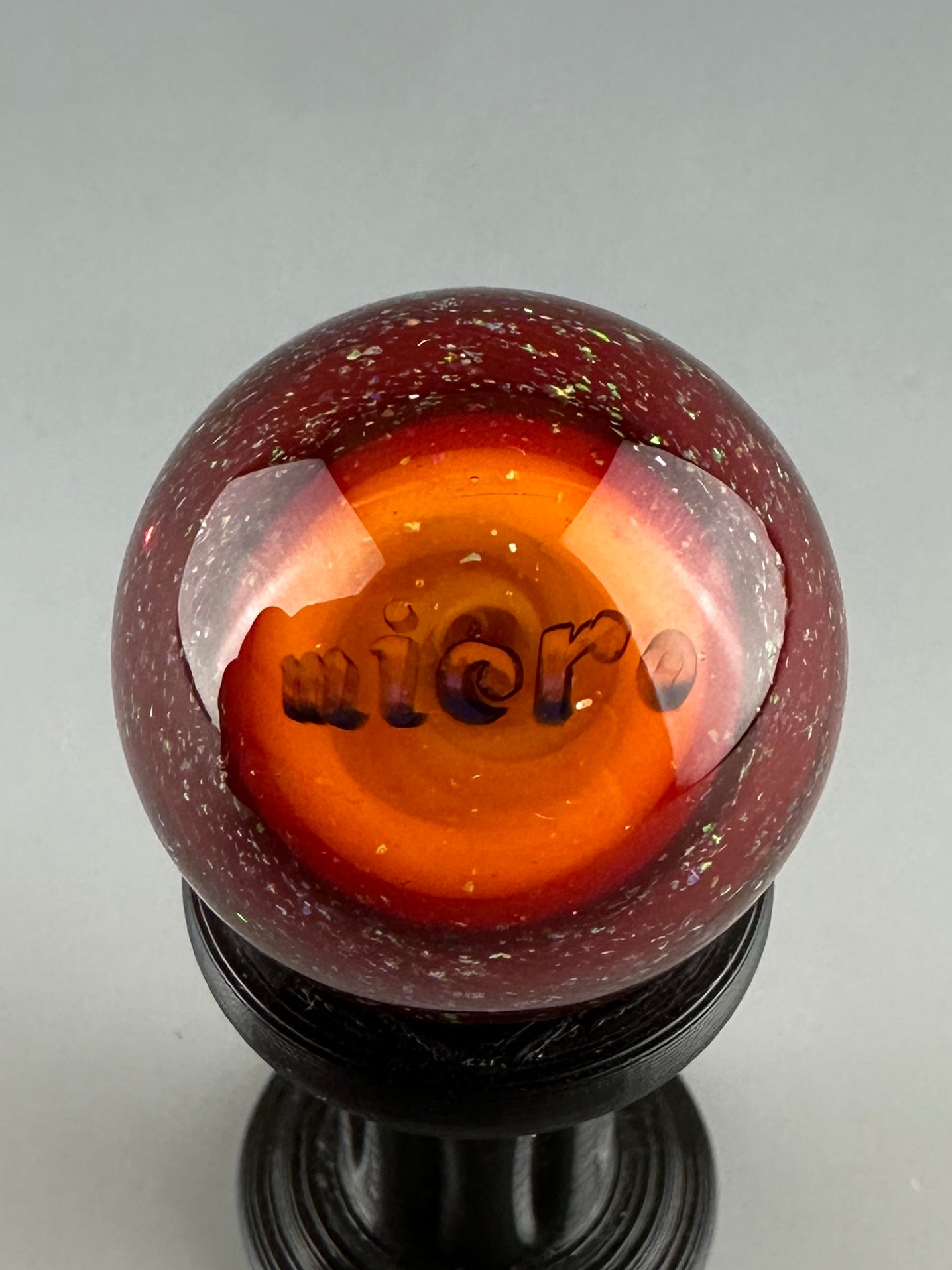 Red opal hipster goomba marble