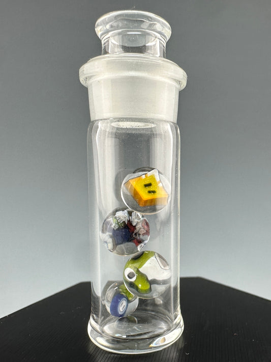 4 Millie pearls with jar