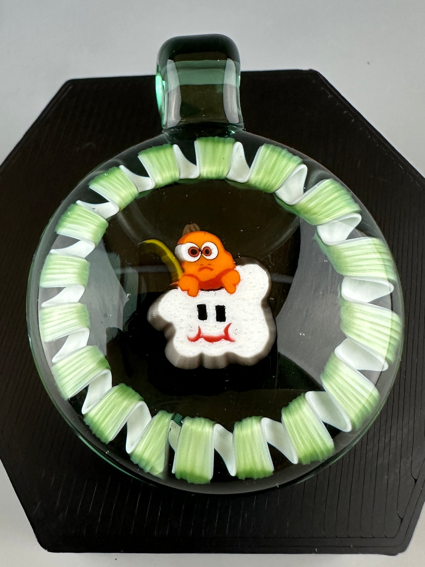 Green Cloud fisher pendant