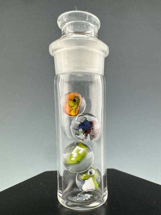 4 Millie pearls with jar