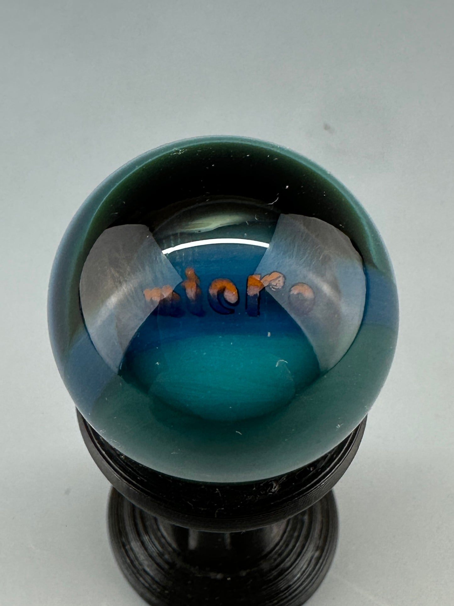 Blue green M riding Yosh marble