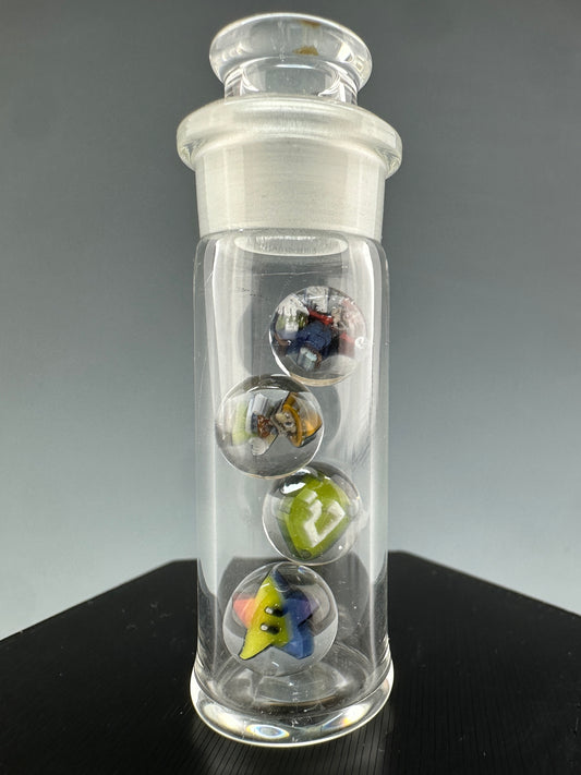 4 Millie pearls with jar