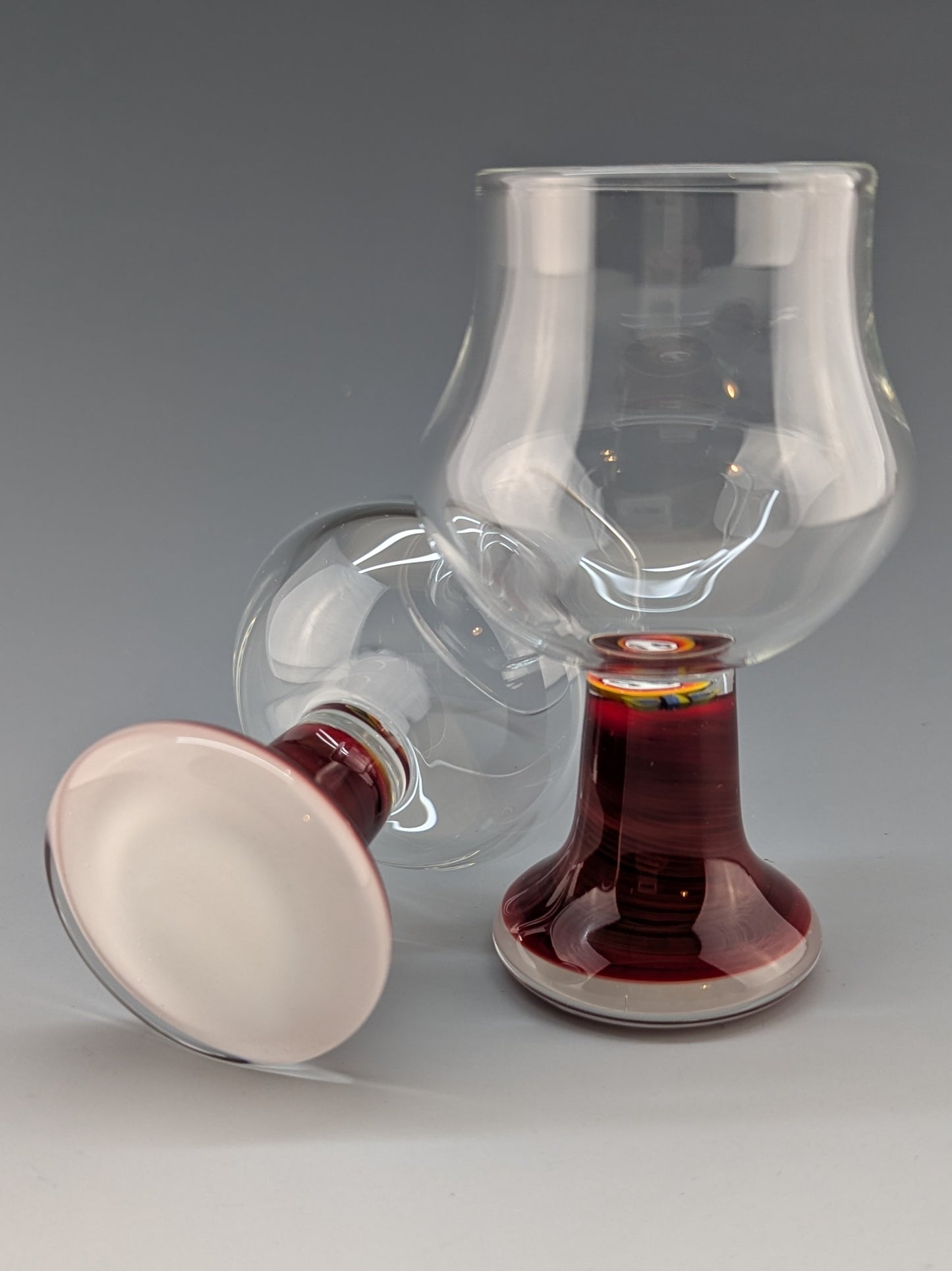 Pair of Dark Ruby Tasting Glasses