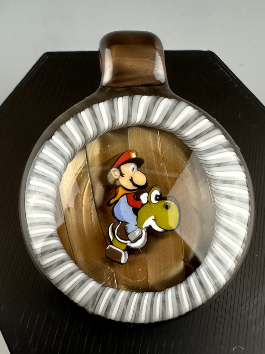 Electrum M riding Yosh pendant