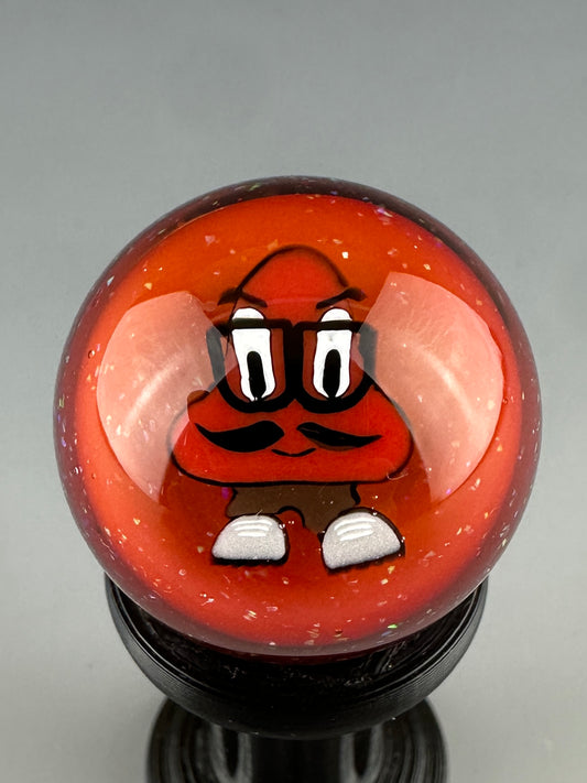 Red opal hipster goomba marble