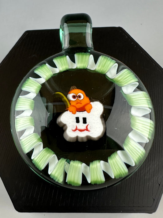 Green Cloud fisher pendant