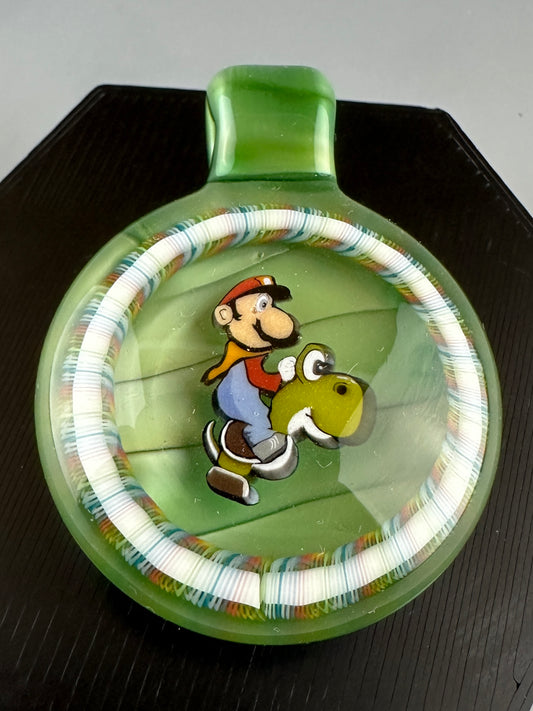 Chromium M riding Yosh pendant
