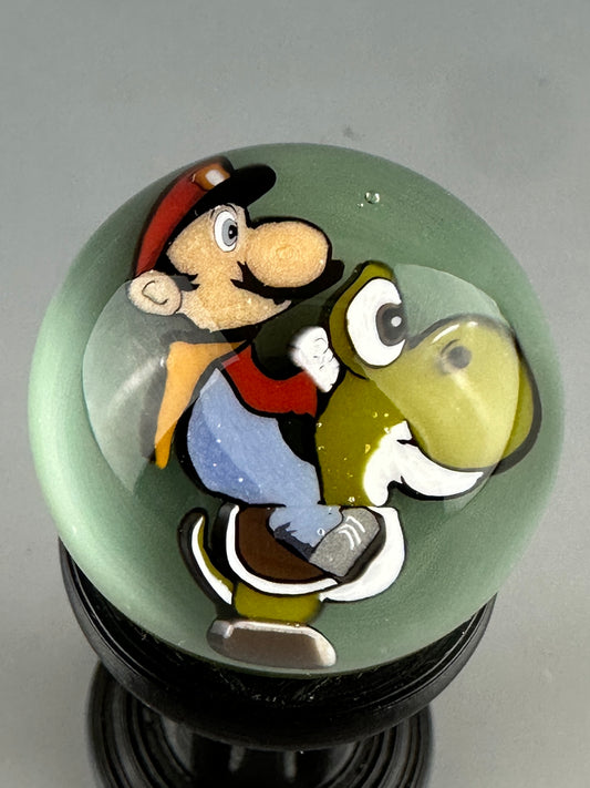 Green blue fade M riding Yosh marble