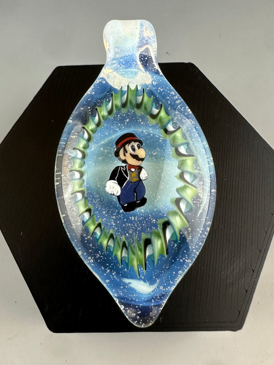 White & green Top hat M pendant