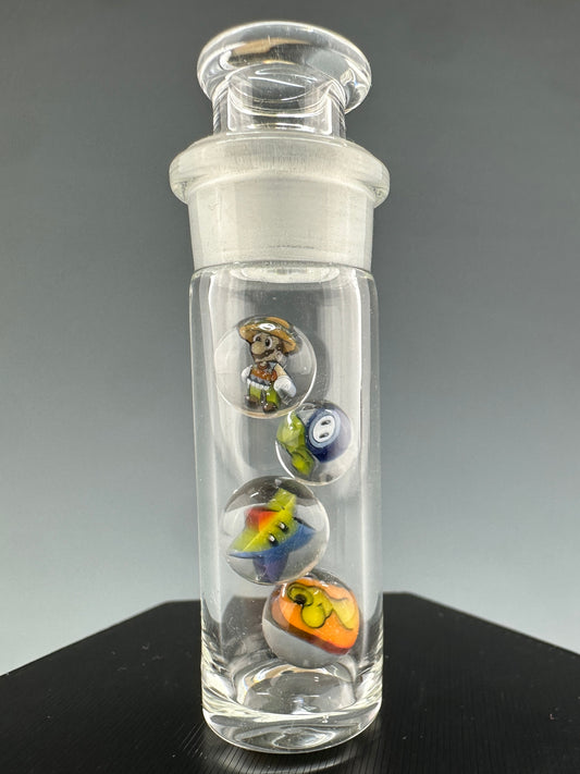 4 Millie pearls with jar